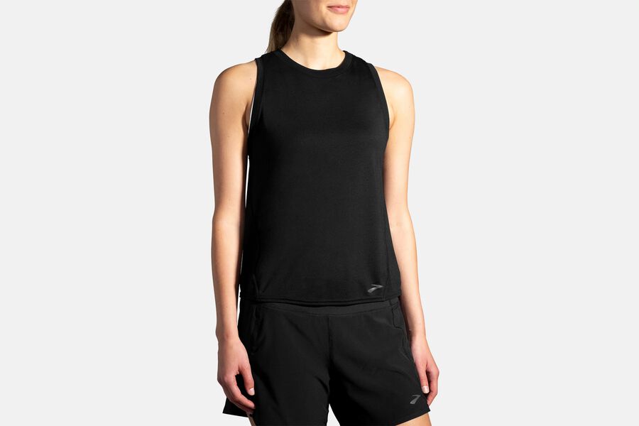 Brooks Women's Distance Tank Tops Black ( LDIFK2853 )